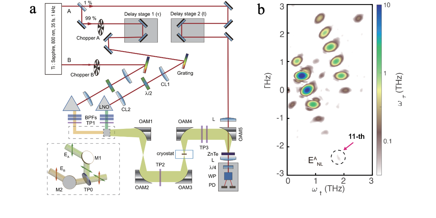 双脉冲独立控制的二维太赫兹相干光谱装置